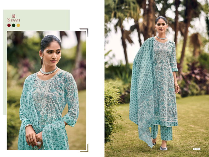 Gungun Vol 1 By Hinaya Cambric Cotton Designer Kurti With Bottom Dupatta Wholesalers In Delhi